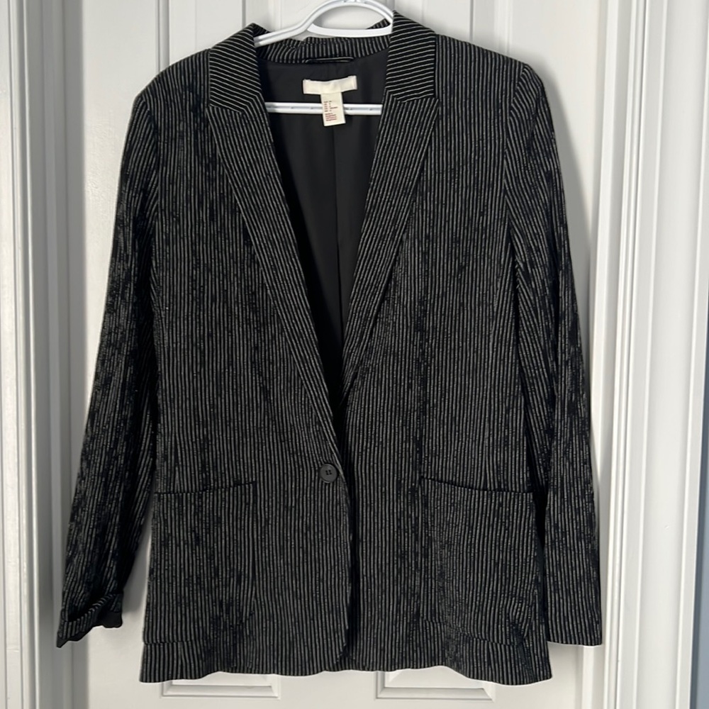 H&M pinstripe boyfriend blazer